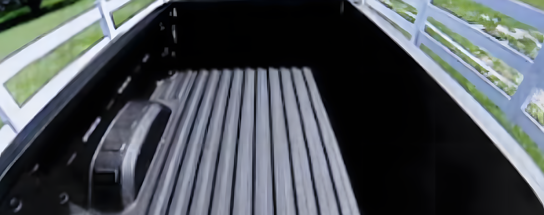 Bed camera view looking down into a Chevrolet Silverado truck bed