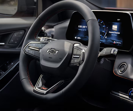 Chevrolet Equinox steering wheel and digital driver display