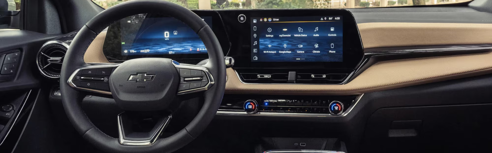 Chevrolet Equinox dashboard with the digital driver display and 11.3-inch center touchscreen