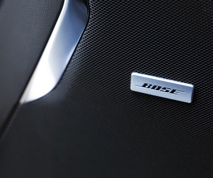 Bose speaker badge on a Chevrolet Tahoe door panel