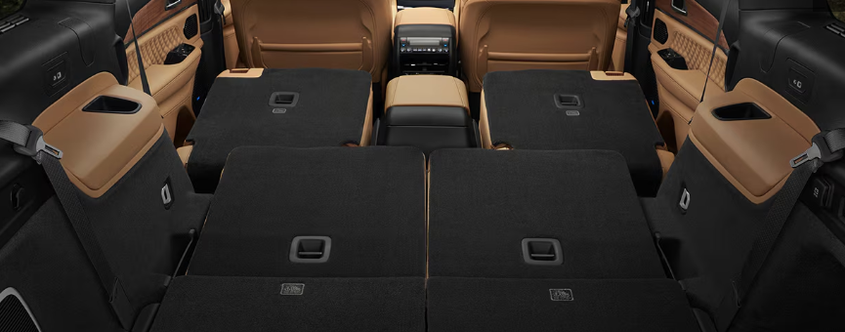 Grand Cherokee cargo area with the rear seats folded flat