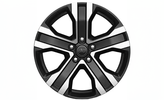 Machined and black 20-inch wheel