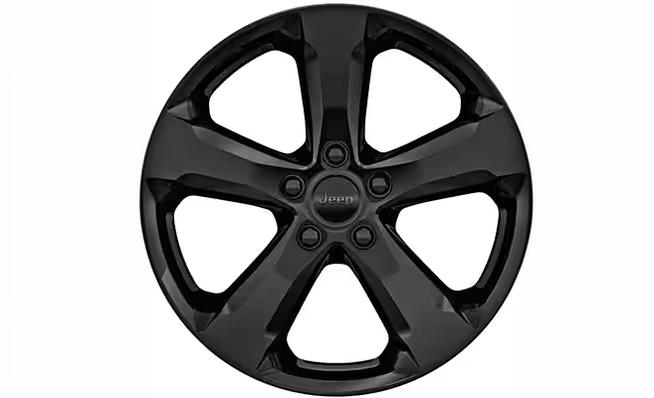 Gloss black 20-inch five-spoke wheel
