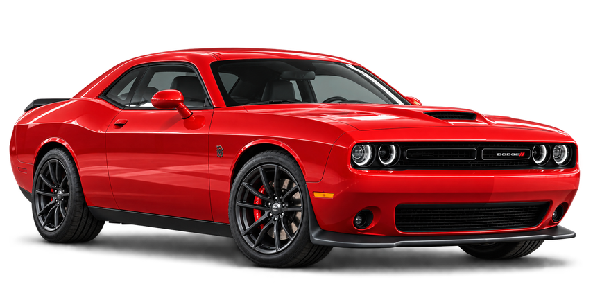 Red Dodge Challenger coupe
